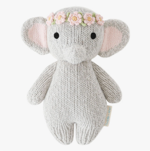 cuddle+kind baby floral elephant