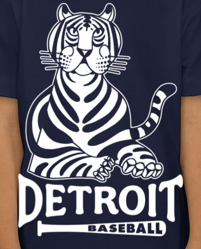 detroit tigers navy kid tee
