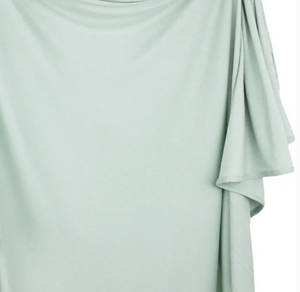 swaddle blanket in seafoam