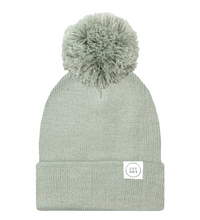 beanie with pom - pewter