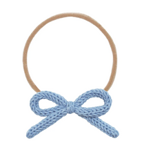 crochet bow headband - bluebell