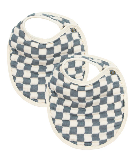 cloud muslin™ bib 2 pack - miles/cream