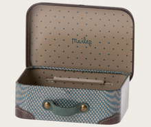 blue suitcase tiny travel (empty)