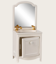 sink dresser with mirror off white