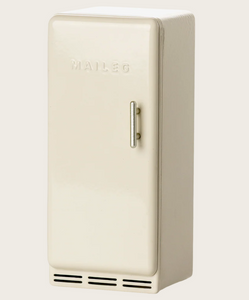 mouse off white metal fridge