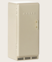 mouse off white metal fridge