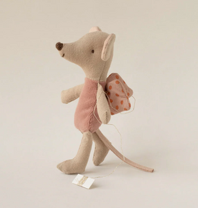 little fairy mouse in rose dots