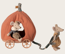 stripes pumpkin carriage for mice