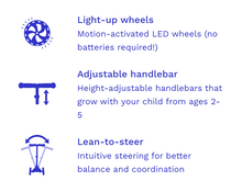 mini deluxe LED scooter: red