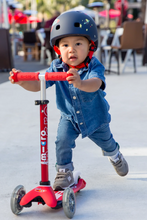 mini deluxe LED scooter: red
