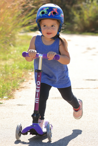 mini foldable LED scooter: purple