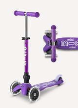 mini foldable LED scooter: purple