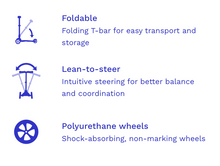 mini foldable LED scooter: purple