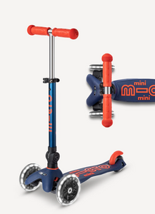 mini foldable LED scooter: navy