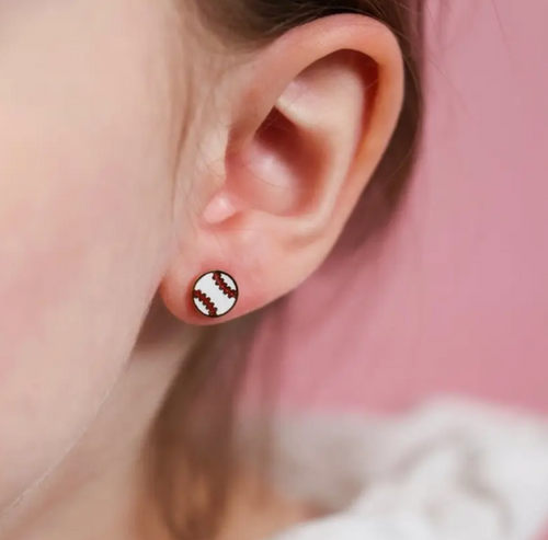 baseball earrings