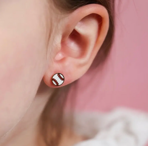 baseball earrings