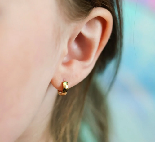 chunky gold huggies 6mm