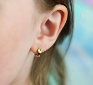 chunky gold huggies 6mm