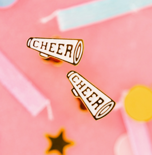 cheer megaphone earrings