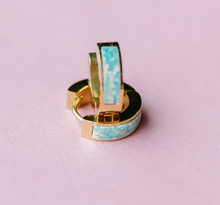 ocean blue opal huggies