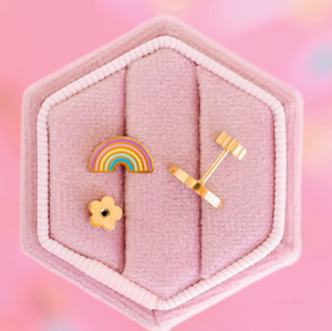 pastel rainbows earrings
