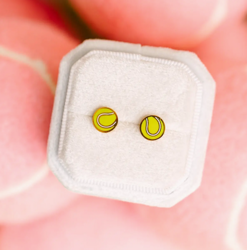 tennis ball earrings