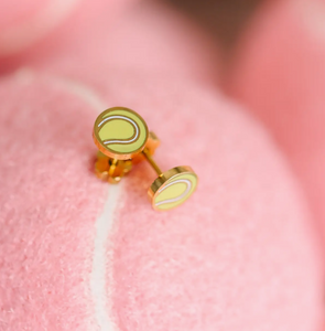 tennis ball earrings