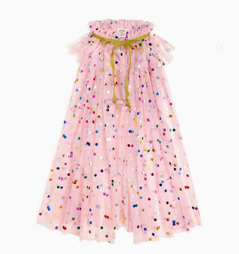 pink confetti cape