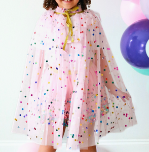 pink confetti cape