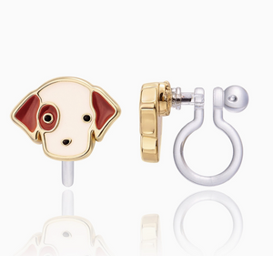 clip on earrings: puppy