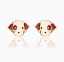 stud earrings: puppies