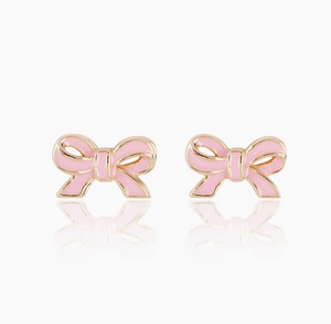 stud earrings: pink bows