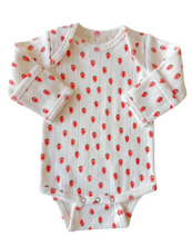 strawberries pointelle onesie