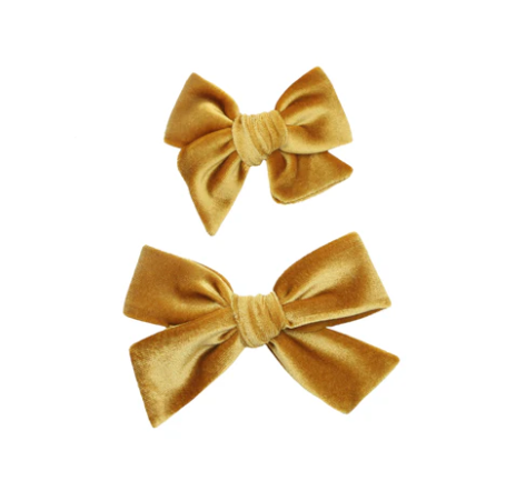 velvet hair clip - honey