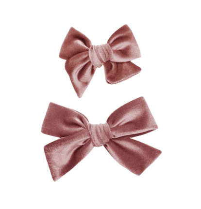 velvet hair clip - rose