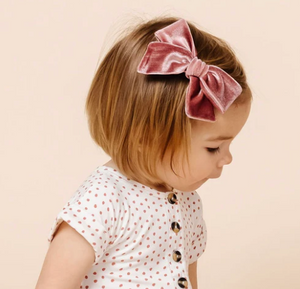 velvet hair clip - rose