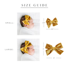 velvet bow headband - rose
