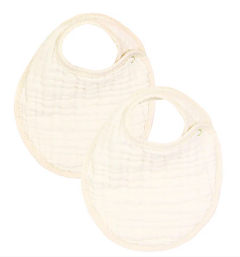 cloud muslin™ bib 2 pack - cream