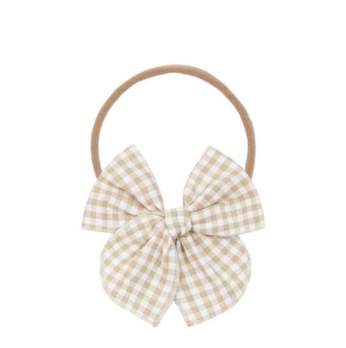heirloom bow headband - gingham