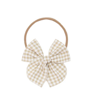 heirloom bow headband - gingham