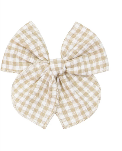 heirloom bow clip - gingham