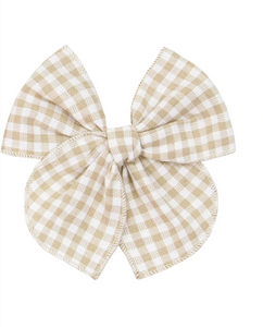 heirloom bow clip - gingham