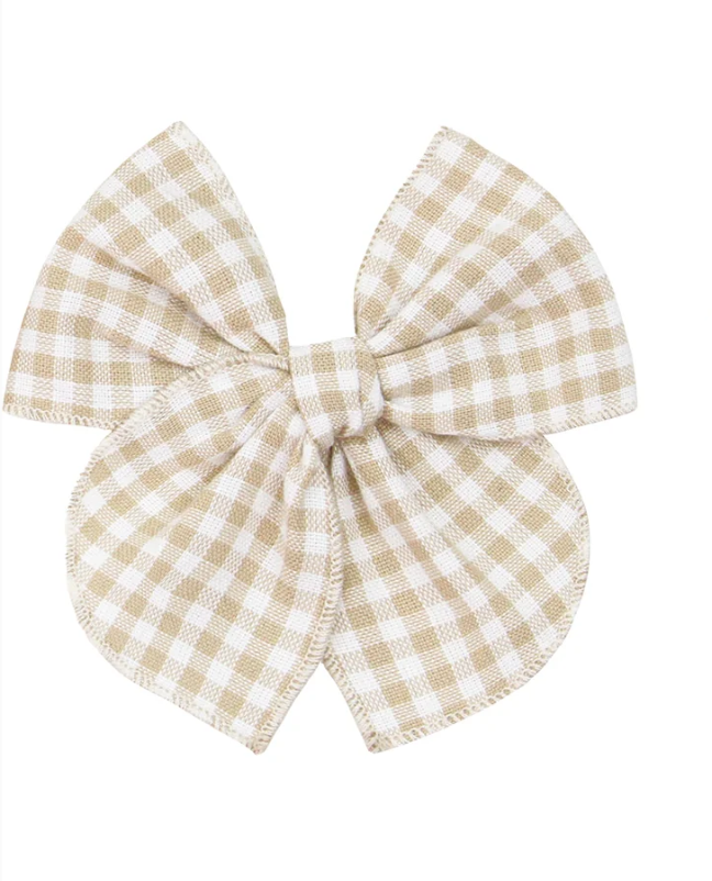 heirloom bow clip - gingham