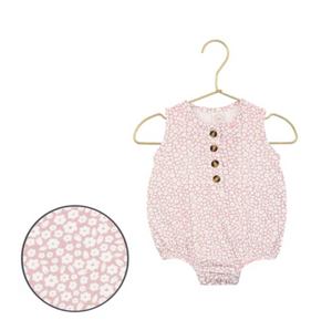 bubble romper in flora