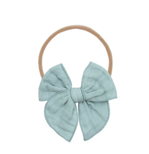 heirloom bow headband - steel