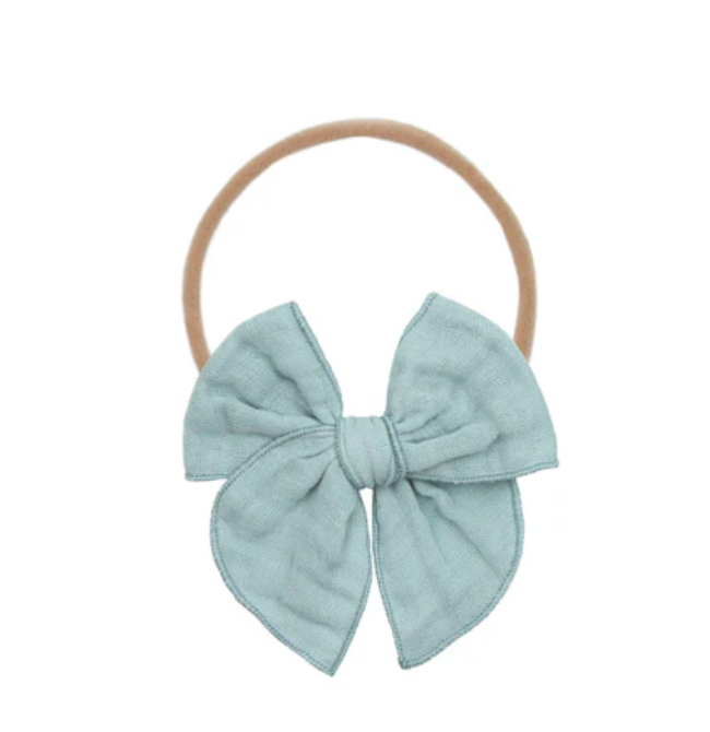 heirloom bow headband - steel