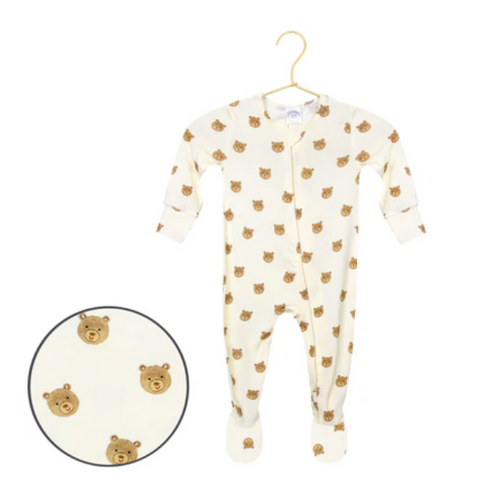 zippered footie teddy