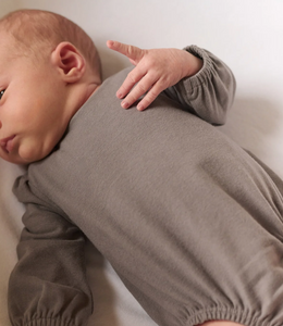 charcoal puff sleeve onesie