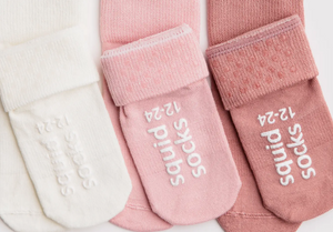 ivory, peony, rose socks