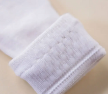 white lace grip socks